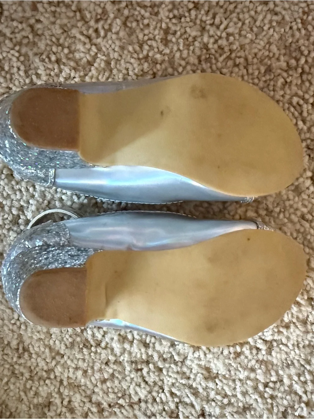 Girls' Silver Ariel Mermaid Glitter Dress Shoes